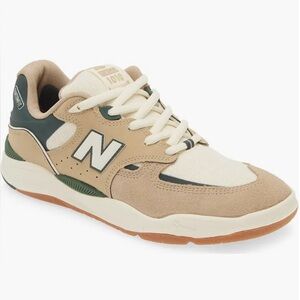 New Balance Tan and Green Sneakers